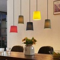 Lindby Amilia hanging light, colourful, 5-bulb