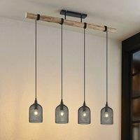 Lindby Dolcin pendant lamp mesh lampshades 4-bulb
