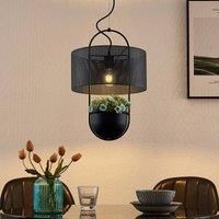 Lucande Amylee hanging light, perforated lampshade