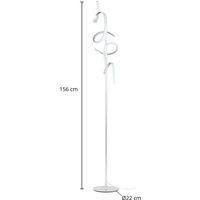 Lindby Zaylee LED floor lamp, dimmer, silver