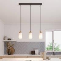 Envostar Envolight Talia pendant oak/white 3-bulb linear