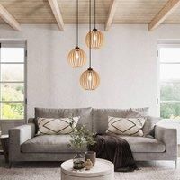 Envolight Clay hanging birch plywood 3-bulb round
