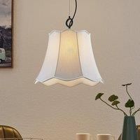 Lucande Ceiling Light /'Binta/' dimmable (Vintage, Antique) in Silver Made of Textile for e.g. Living Room & Dining Room (1 Light Source, E27) from Pendant Lighting, lamp, Hanging lamp, lamp, Ceiling
