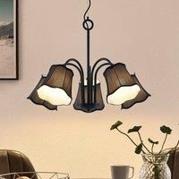 Lucande Binta hanging lamp, five-bulb, black