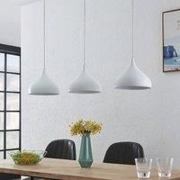 Lindby Elamira pendant light, 3-bulb, white