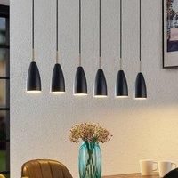 Lindby Ceiling Light /'Caylee/' dimmable (Modern) in Black Made of Metal for e.g. Living Room & Dining Room (6 Light Sources, E14) from Pendant Lighting, lamp, Hanging lamp, lamp, Ceiling lamp