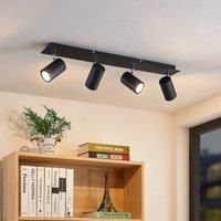 Lindby Joffrey downlight, 4-bulb, 70 cm, black