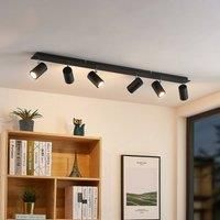 Lindby Joffrey downlight, 6-bulb, black