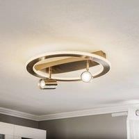 Lindby Berisha LED ceiling lamp 3-bulb, nickel