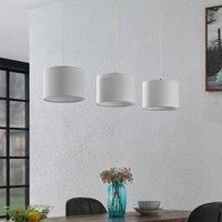 Lindby Imarin hanging light, 3-bulb, white