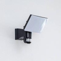 PRIOS Outdoor Wall Light /'Avayah/' with Motion Detector (Modern) in Black Made of Aluminium (1 Light Source,) from Wall lamp for Exterior/Interior Walls, House, Terrace und Balcony