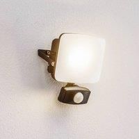 PRIOS Outdoor Wall Light /'Paityn/' with Motion Detector (Modern) in Black Made of Aluminium (1 Light Source,) from Wall lamp for Exterior/Interior Walls, House, Terrace und Balcony