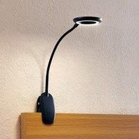 PRIOS Table Lamp /'Harumi/' (incl. Touch dimmer) dimmable (Modern) in Black for e.g. Living Room & Dining Room (1 Light Source,) from clamp Light, Clip-on Light, Reading lamp