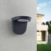 Lindby LED Outdoor Wall Light /'Carmelo/' (Modern) in Black Made of Aluminium (1 Light Source,) from Wall lamp for Exterior/Interior Walls, House, Terrace und Balcony