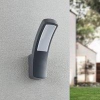 Lindby LED Outdoor Wall Light /'Moshe/' (Modern) in Black Made of Aluminium (1 Light Source,) from Wall lamp for Exterior/Interior Walls, House, Terrace und Balcony