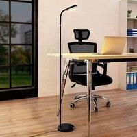 LED Floor Lamp /'Omirino/' (incl. Touch dimmer) dimmable (Modern) in Black for e.g. Office & Workroom (1 Light Source,) from PRIOS | Standard Lamp