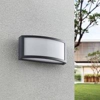 LED Outdoor Wall Light /'Jakari/' (Modern) in Black Made of Aluminium (1 Light Source,) from Lindby | Wall lamp for Exterior/Interior Walls, House, Terrace und Balcony