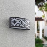 LED Outdoor Wall Light /'Jakari/' (Modern) in Black Made of Aluminium (1 Light Source,) from Lindby | Wall lamp for Exterior/Interior Walls, House, Terrace und Balcony