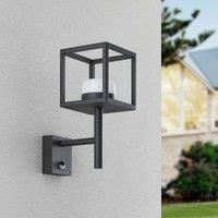 Lucande Timio outdoor wall lamp, uplight, sensor