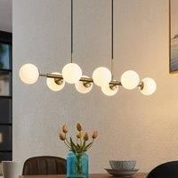 Lindby Kiamo hanging light, glass, opal