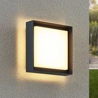 PRIOS LED Outdoor Wall Light /'Epava/' (Modern) in Silver Made of Aluminium (1 Light Source,) from Wall lamp for Exterior/Interior Walls, House, Terrace und Balcony
