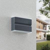 Prios Itarion LED outdoor wall lamp, opal white lampshade