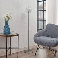 Lucande Kaiya floor lamp, glass lampshade