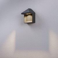 Lucande LED Outdoor Wall Light /'Zalinda/' (Modern) in Black Made of Aluminium (1 Light Source,) from Wall lamp for Exterior/Interior Walls, House, Terrace und Balcony