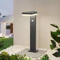 Solar Wall Light /'Laira/' with Motion Detector (Modern) in Black Made of Aluminium (1 Light Source,) from Lindby | Solar lamp, Garden Solar Light