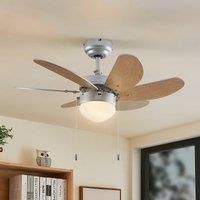 Starluna Minja ceiling fan wooden blades silver