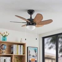 Starluna Minja ceiling fan wooden blades black