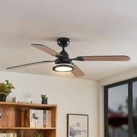 Starluna Tedric LED ceiling fan black/oak