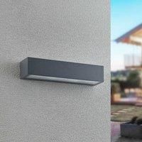 Arcchio Miraz outdoor wall light, E27, wood dark