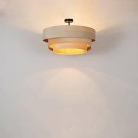 Lindby Jusari ceiling lamp, fabric, white