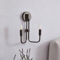 Lindby Elanova wall light in iron, gunmetal