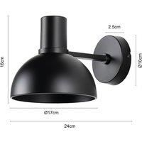 Lucande Wall Light /'Mostrid/' dimmable (Design) in Black Made of Metal for e.g. Living Room & Dining Room (1 Light Source, E27) from Wall Lighting, Wall lamp