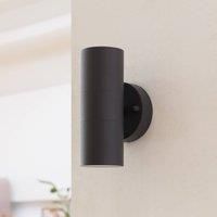 PRIOS Outdoor Wall Light /'Tulimar/' dimmable (Modern) in Black Made of Aluminium (2 Light Sources, GU10) from Wall lamp for Exterior/Interior Walls, House, Terrace und Balcony