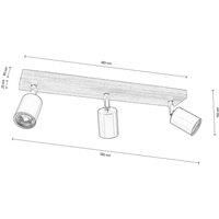 Envostar Alara spot 3-bulb pine stained grey