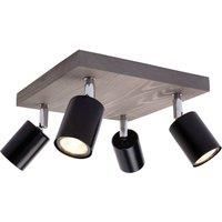 Envostar Alara spot 4-bulb 25x25cm pine grey