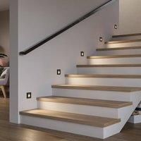 Arcchio Neru LED downlight, sensor, angular, black