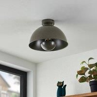 Lindby Lya ceiling light, 31 cm, round, dark grey