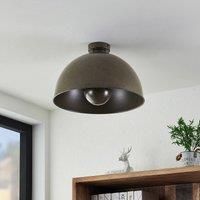 Lindby Lya ceiling light, 41 cm, round, dark grey