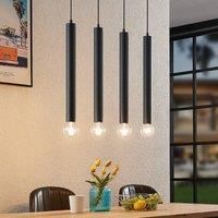 Lindby Ceiling Light /'Tamilio/' dimmable (Modern) in Black Made of Metal for e.g. Living Room & Dining Room (4 Light Sources, E27) from Pendant Lighting, lamp, Hanging lamp, lamp, Ceiling lamp