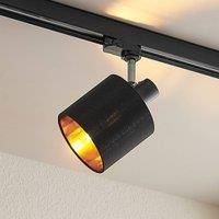 Arcchio Track Lighting 3-Phase /'Heleni/' (Modern) in Black Made of Textile for e.g. Living Room & Dining Room (1 Light Source, E14) from High-Voltage Track Lighting