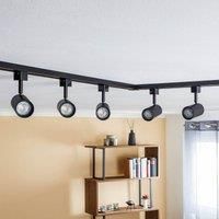 Prios Jorell single-circuit track 5-bulb black