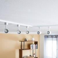 Prios Jorell single-circuit track 5-bulb white