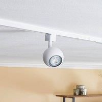 Track Lighting 1-Phase /'Felipo/' dimmable (Modern) in White for e.g. Living Room & Dining Room (1 Light Source, GU10) from PRIOS | High-Voltage Track Lighting