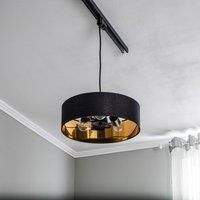 Track Lighting 3-Phase /'Heleni/' (Modern) in Black Made of Textile for e.g. Living Room & Dining Room (3 Light Sources, E27) from Arcchio | High-Voltage Track Lighting