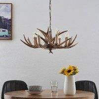 Lindby Tejask hanging light, antlers 6-bulb 70 cm