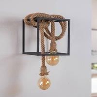 Lucande Vlados designer wall light, cage, 29 cm